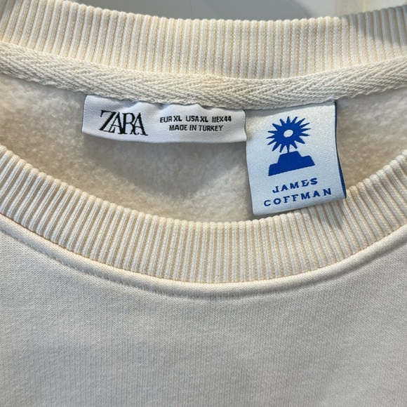 Zara x James Coffman Cream Sweatshirt size XL - Picture 4 of 6